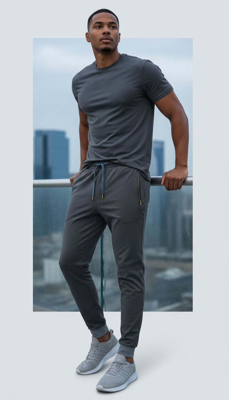 Night asphalt performance jogger pants